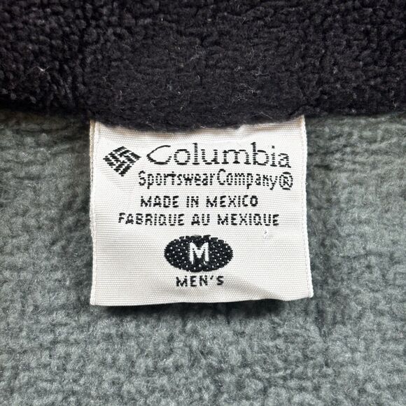Vintage Columbia Men's Half Zip Fleece Pullover Medium Olive Green XM6362-F03 - Picture 4 of 9